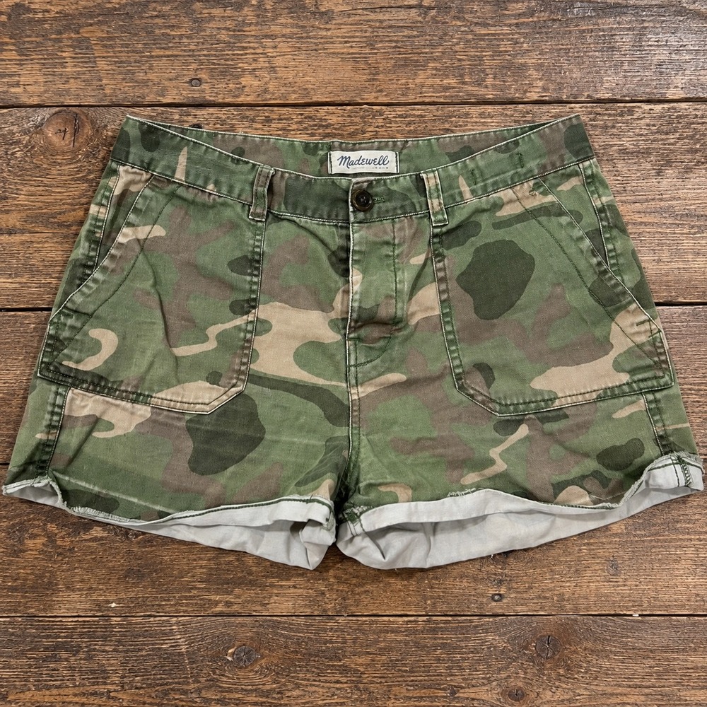 Madewell Camo Utility Shorts Camouflage 28 Gorpcore Festival Cargo Streetwear